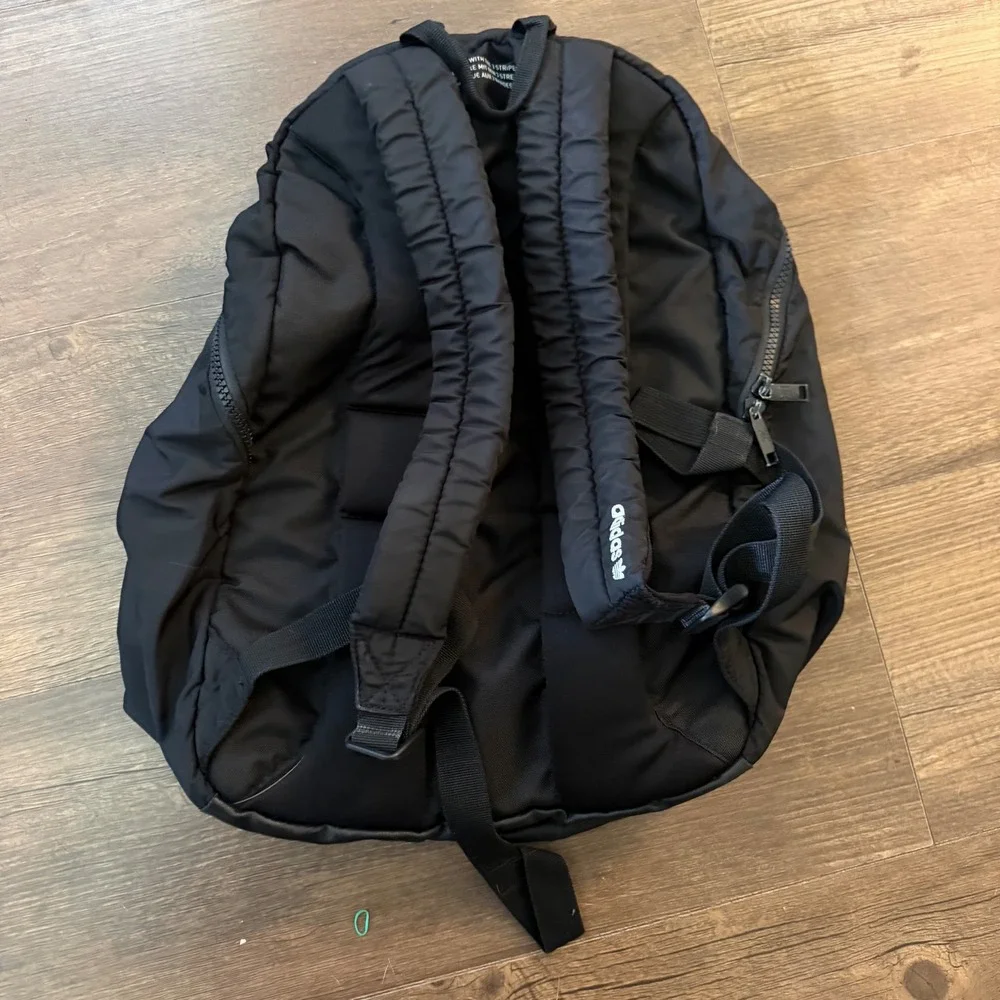 Adidas Originals Backpack Unisex Black White Trefoil 3-Stripe School Bag Gym